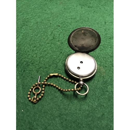 70 - VINTAGE 800 SILVER POCKET WATCH WITH KEY - WATCHES & CLOCKS ARE NOT TESTED