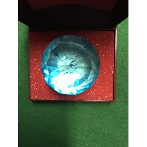 94 - BOXED SWAROVSKI GLASS PAPERWEIGHT