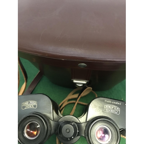 393 - CASED PAIR OF KARL ZEISS JENA BINOCULARS