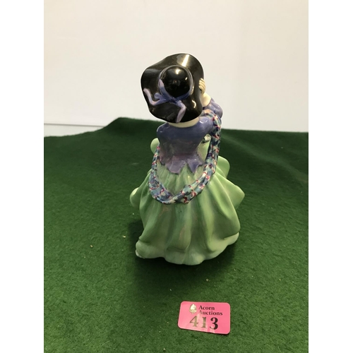 413 - LOVELY ROYAL DOULTON TOP O THE HILL FIGURE - HN 1833 - 20CMS H