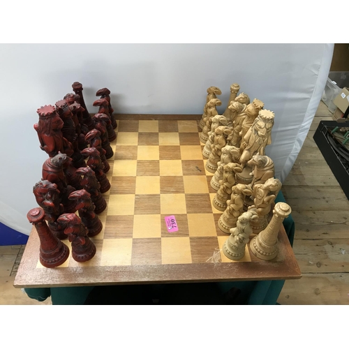 730B - CHESS BOARD WITH LOVELY MYTHICAL CREATURES CHESS SET