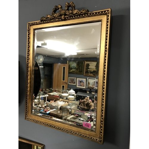 770 - LOVELY GILT FRAMED MIRROR - 48CMS X 65CMS