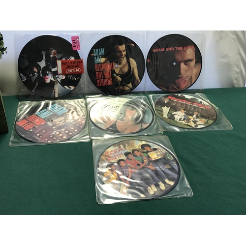 103 - 7 X SPECIAL EDITION 45s PICTURE DISCS INC ADAM & THE ANTS, JOAN JETT, THE UNDEAD ETC
