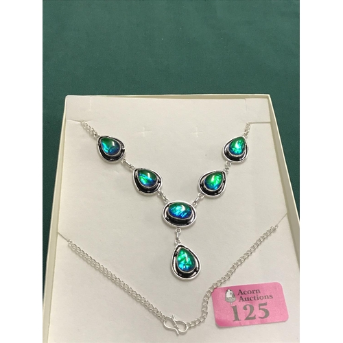 125 - BOXED 925 SILVER SET OPALS  ??