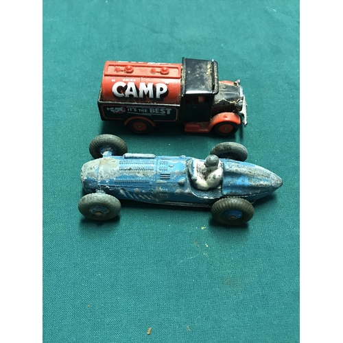 252 - EARLY DINKY TALBOT LAGO DIECAST RACING CAR & CORGI MORRIS TRUCK