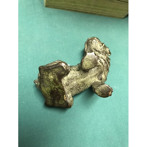 475 - EARLY METAL PUG DOG - AGE UNKNOWN - 10CMS H