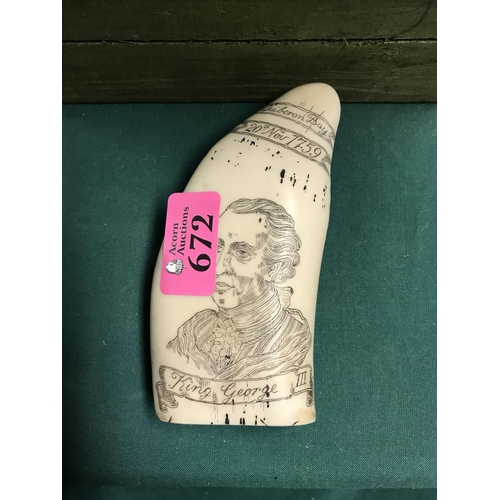 672 - REPRODUCTION SCRIMSHAW