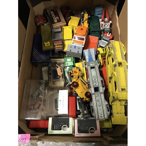 691 - LARGE BOX OF VARIOUS DIECAST