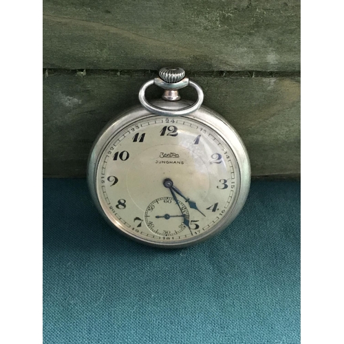 77 - LARGE ZENTRA JUNGHANS 1940s POCKET WATCH - WATCHES & CLOCKS ARE NOT TESTED