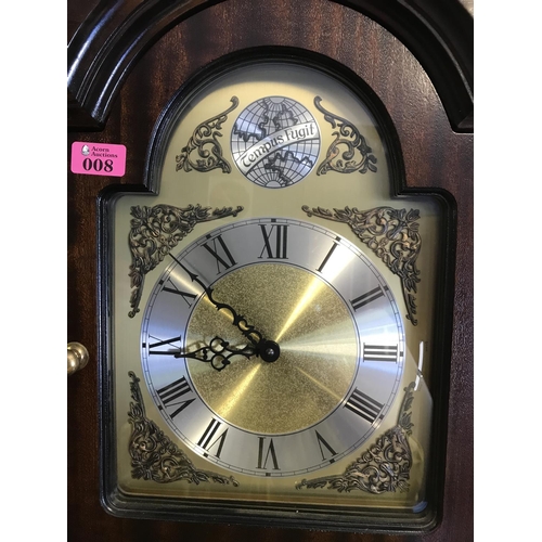 8 - MODERN  - TEMPUS FUGIT GRANDFATHER CLOCK -195CMS H - COLLECTION ONLY OR ARRANGE OWN COURIER - CLOCKS... 