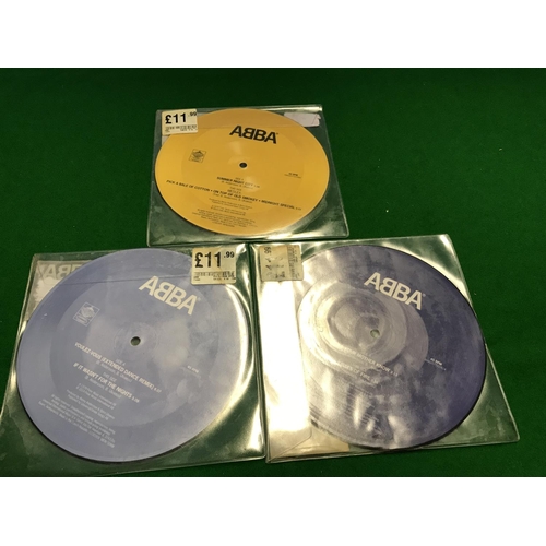 109 - 3 X ABBA PICTURE DISCS