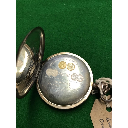 110 - LOVELY POCKET WATCH WITH 3 DIALS, ZENITH POCKET WATCH 