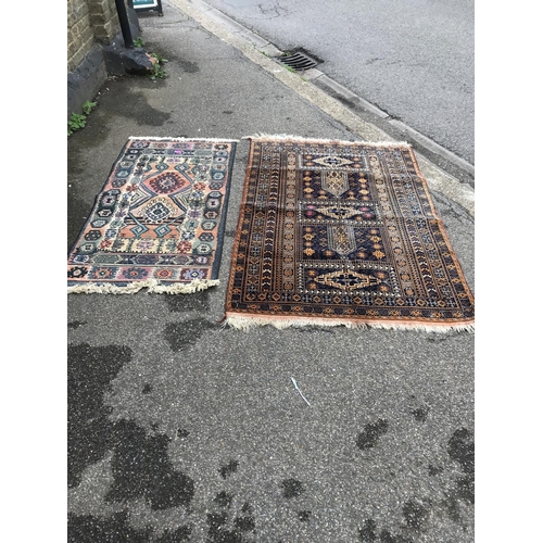 44 - 2 X PATTERNED RUGS -  X 70CMS X 130CMS & 100CMS X 150CMS