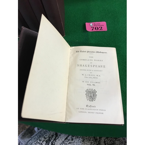 702 - SMALL BOX OF VINTAGE SHAKESPEARE BOOKS