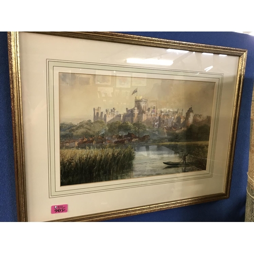 905B - FRAMED & GLAZED ORIGINAL WATERCOLOUR BY ALBERT HARDY - 47CMS X 62CMS