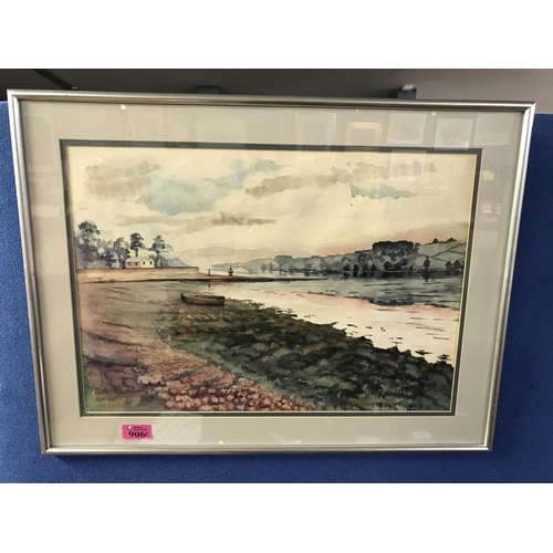 906B - FRAMED & GLAZED ORIGINAL WATERCOLOUR BY ROLAND GIBSON - 62CMS X 46CMS