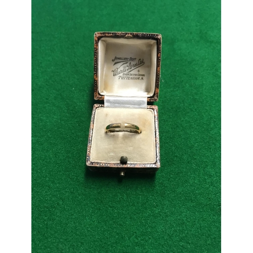 100 - 22CT GOLD RING - CUT THROUGH - 3.4GRAMS - BOX FOR DISPLAY PURPOSES ONLY