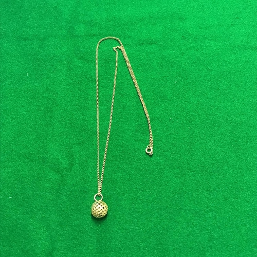 103 - VERY PRETTY 9CT GOLD CHAIN WITH 18CT GOLD PENDANT - WEIGHT 5.9GRMS