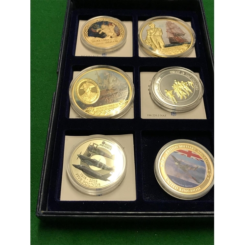 158 - 6 X VARIOUS COLLECTORS COINS - 5 X WITH CERTS