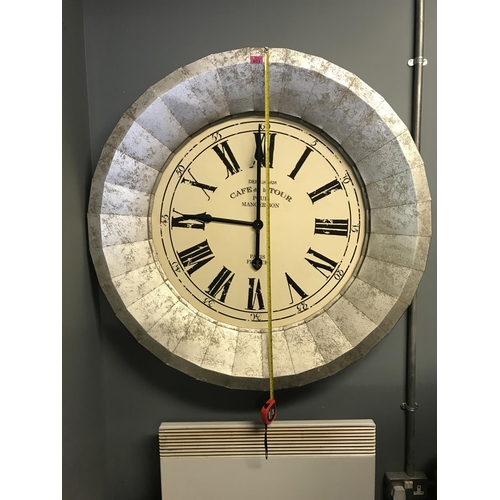 25 - VERY, VERY LARGE WALL HANGING QUARTZ CLOCK - 110CMS DIAM - COLLECTION ONLY OR ARRANGE OWN COURIER - ... 
