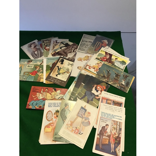 286 - LARGE QTY OF VINTAGE COMICAL & HUMOUR POSTCARDS