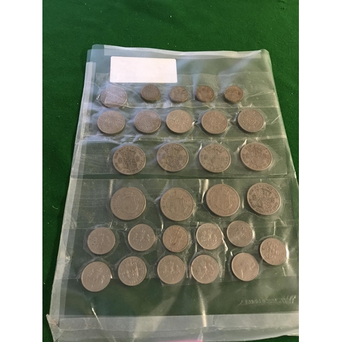 312 - 29 PRE-DECIMAL COINS IN VARIOUS DENOMINATIONS