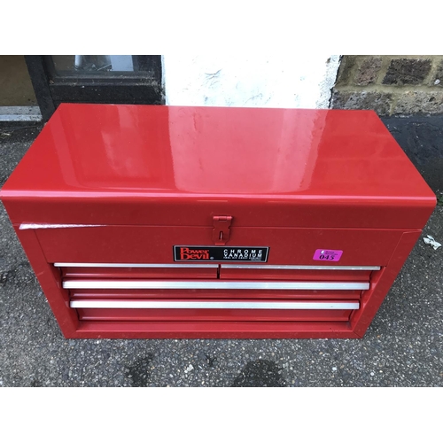 45 - HEAVY METAL TOOL CHEST POWER DEVIL CHROME VANADIUM - COLLECTION ONLY OR ARRANGE OWN COURIER