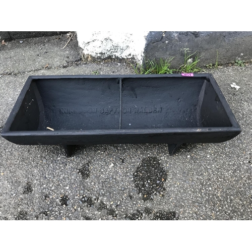 54 - VINTAGE BLACK CAST IRON TROUGH BY NUNN & SONS OF SAFFRON WALDEN - GREAT FOR PLANTS IN THE GARDEN - 6... 