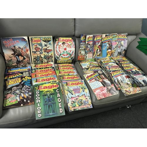 62 - LARGE QTY OF VINTAGE COMICS MAINLY EAGLE - APPROX 300 -