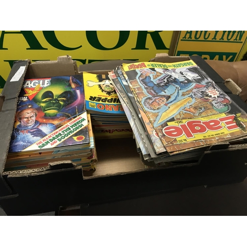 62 - LARGE QTY OF VINTAGE COMICS MAINLY EAGLE - APPROX 300 -