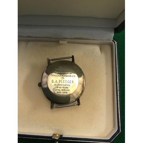 90 - VINTAGE 9CT GOLD ETERNA-MATIC GENTS WATCH - PRESENTATION INSCRIPTION TO BACK - WATCHES & CLOCKS ARE ... 