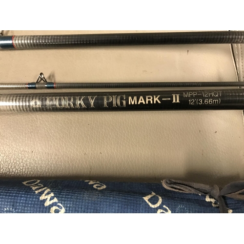 346 - DAIWA PORKY PIG MARK 2 - 3 PIECE 12FT FISHING ROD