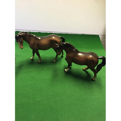 484 - 2  X LOVELY BESWICK HORSES - TINY CHIP TO 1 EAR