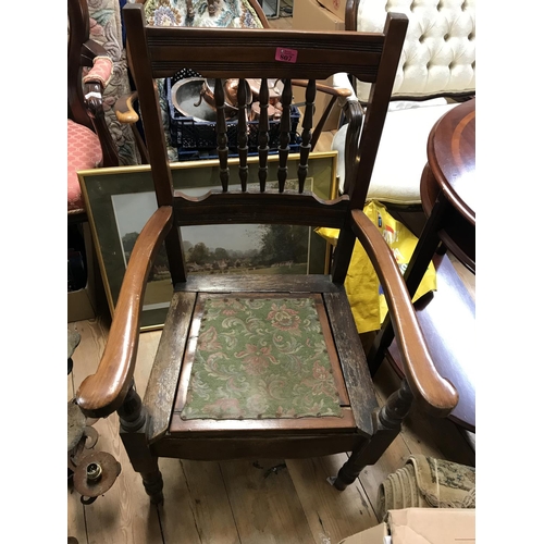 807 - EARLY COMMODE CHAIR - COLLECTION OLY OR ARRANGE OWN COURIER