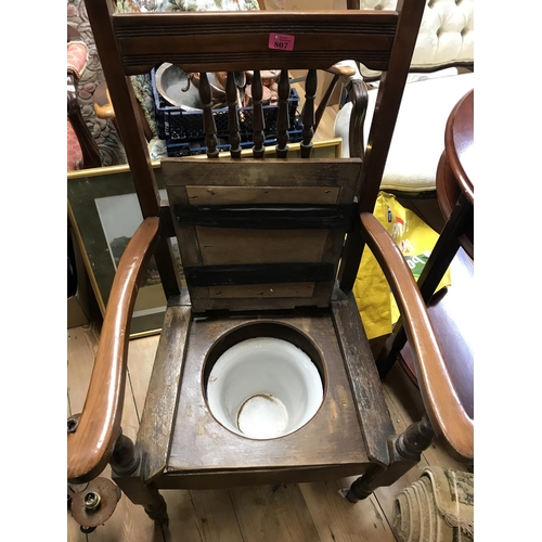 807 - EARLY COMMODE CHAIR - COLLECTION OLY OR ARRANGE OWN COURIER