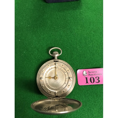 103 - LOVELY MANUAL WIND - FULL HUNTER BRAILE POCKET WATCH - CLOCKS AND WATCHES ARE NOT TESTED