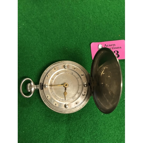 103 - LOVELY MANUAL WIND - FULL HUNTER BRAILE POCKET WATCH - CLOCKS AND WATCHES ARE NOT TESTED