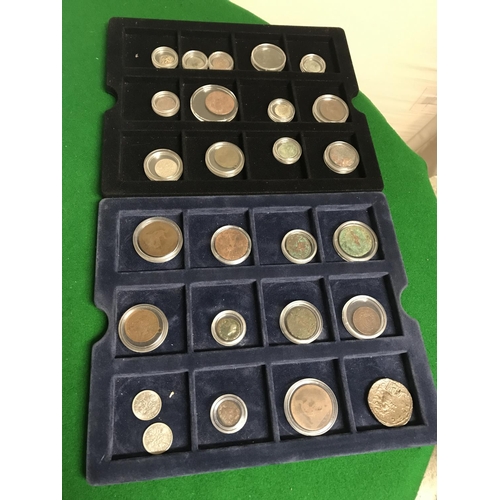 267 - 4 X TRAYS OF ASSORTED BRITISH COINS