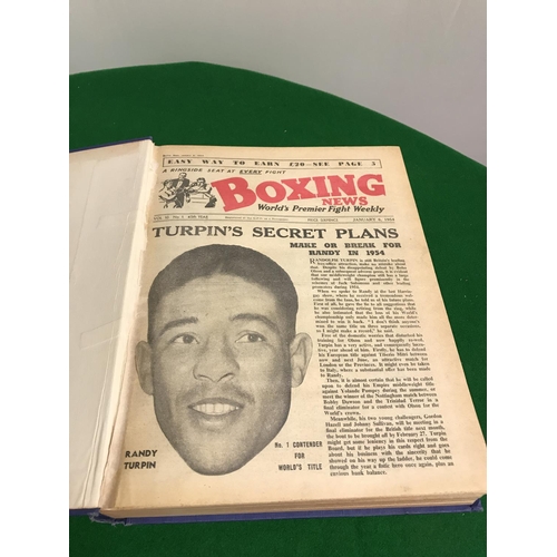 286 - 1950s BOXING HARDBACK BOOK - BOXING NEWS FOR 1954