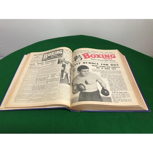 286 - 1950s BOXING HARDBACK BOOK - BOXING NEWS FOR 1954