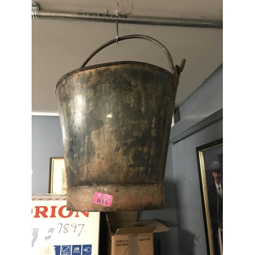 34 - LARGE GALVANISED BUCKET