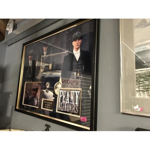 35 - LTD ED PEAKY BLINDERS PICTURE WITH COA - 86CMS X 66CMS