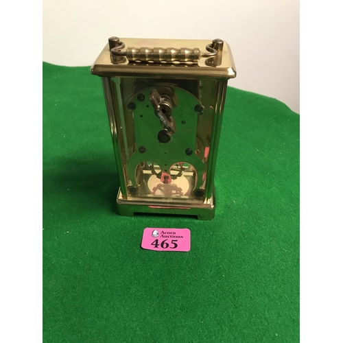 465 - LOVELY VINTAGE GERMAN SCHATZ & SOHNE 8 DAY CARRIAGE CLOCK - 15CMS H - CLOCKS AND WATCHES ARE NOT TES... 