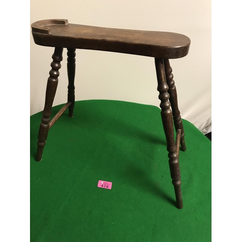 478 - LOVELY ANTIQUE SHOE SHINNING POLISHING TABLE - GERMAN C1890s - WIDTH ACROSS THE BOTTOM 43CMS & ACROS... 