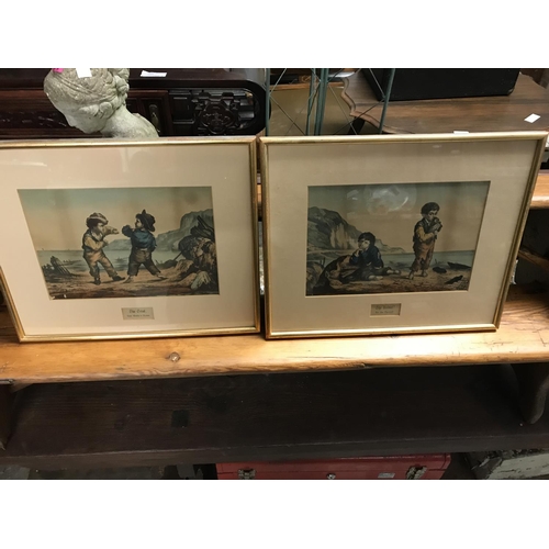 525 - 3 X FRAMED & GLAZED VICTORIAN PICTURES BY BACKMAN & 1 X UNFRAMED - 40CMS X 32CMS