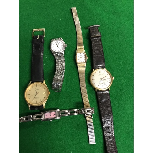 58 - 5 X ASSTD WATCHES INC TISSOT, OMER ANCRE 15 RUBIES ETC - WATCHES AND CLOCKS ARE NOT TESTED