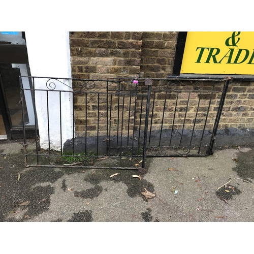 9 - 2 X CAST IRON GATE PANELS TO FORM 1 GATE - EACH 120CMS X 90CMS H - COLLECTION ONLY OR ARRANGE OWN CO... 