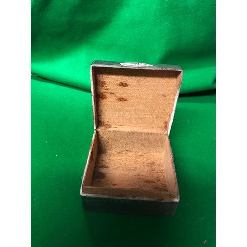 123 - STUNNING SILVER HALLMARKED CIGARETTE BOX WITH WOOD LINING INSIDE BY MAPPIN & WEBB - 9CMS X 10CMS X 5... 