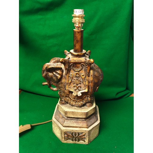 126 - LOVELY DECORATIVE ELEPHANT LAMP - 40CMS H - ELECTRICAL ITEMS