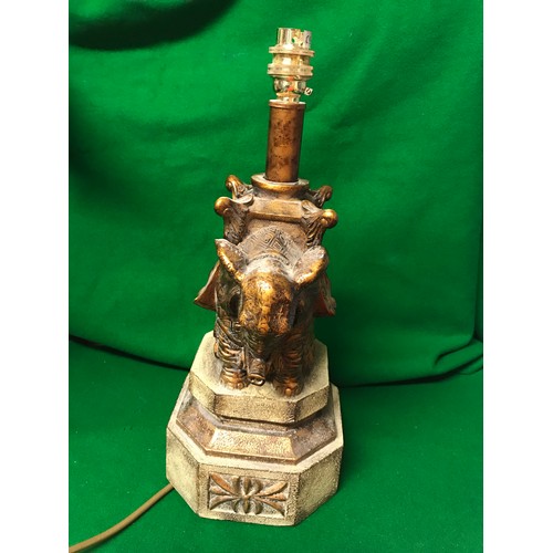 126 - LOVELY DECORATIVE ELEPHANT LAMP - 40CMS H - ELECTRICAL ITEMS